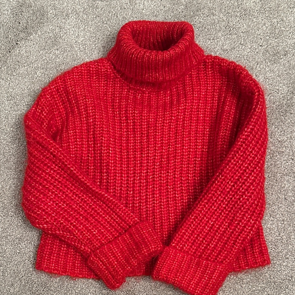 Zara Kids Red Turtleneck Sweater